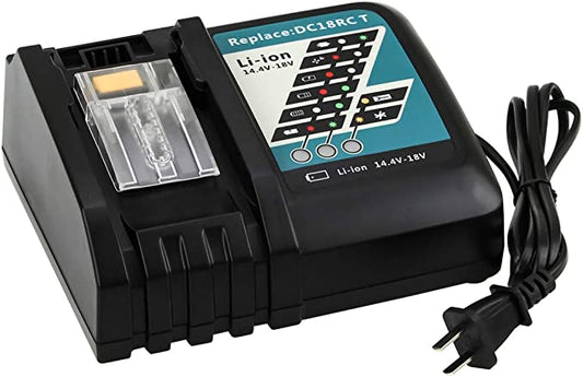 DC18RC 18V Battery Charger Replacement for Makita 14.4V-18V LXT Lithium ion Battery BL1815 BL1830 BL1840 BL1845 BL1850 BL1860 BL1430 BL1440 BL1450